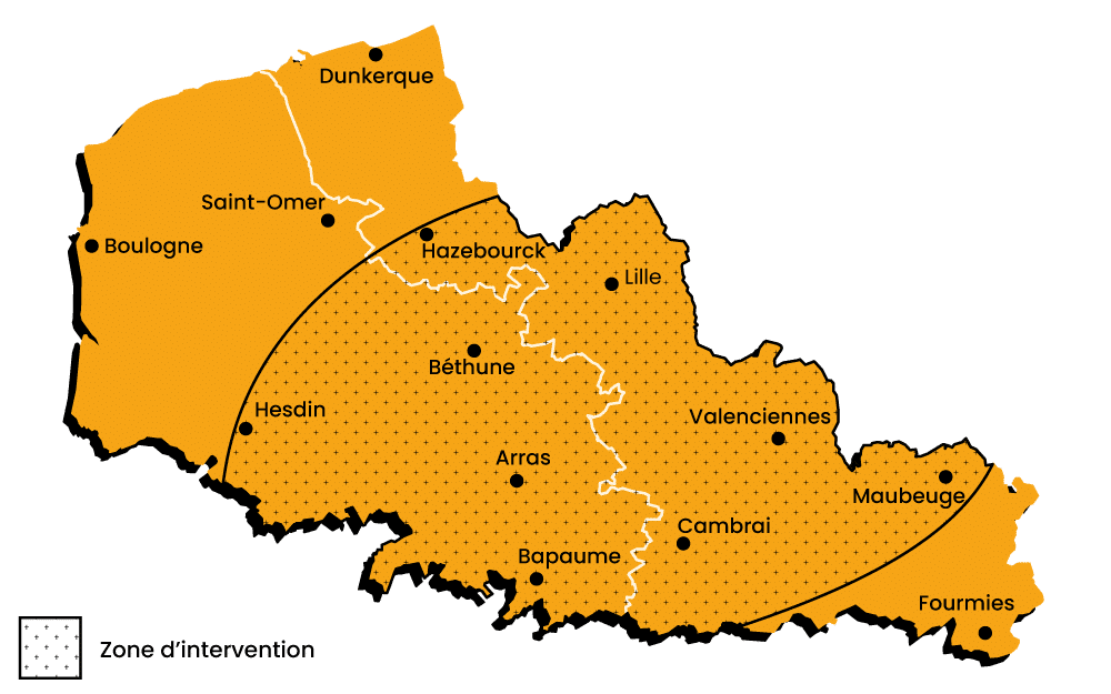 Carte de la zone d'intervention de Soltys