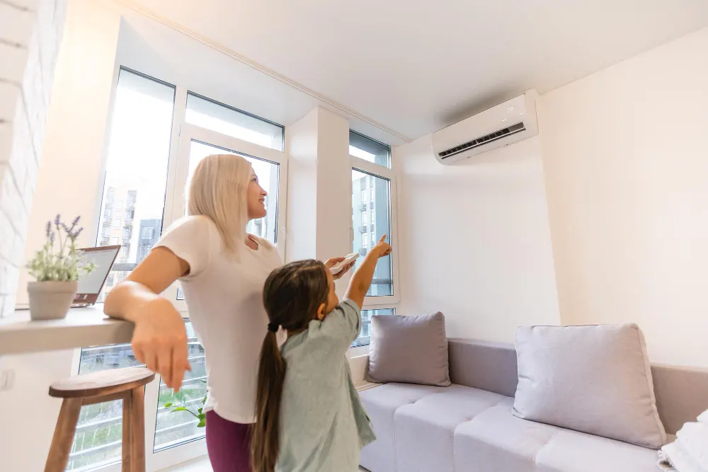 climatisation haut de gamme dans un salon